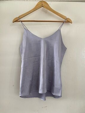 Sleek Lavender Satin Camisole with Spaghetti Straps